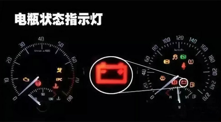 汽車儀表盤電池亮紅燈是什么原因