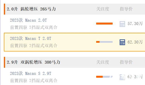 保時捷macan2023新款落地價 新款落地價64.06萬元